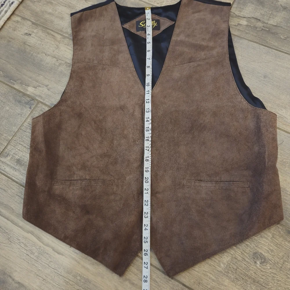 Scully Mens Brown Suede Vest - Picture 5 of 6